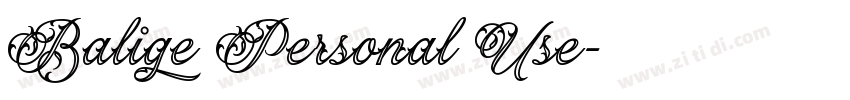 Balige Personal Use字体转换